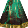 Green Pattu Parikini with contrast border- SPM-10 - Click here to View more details about this Product